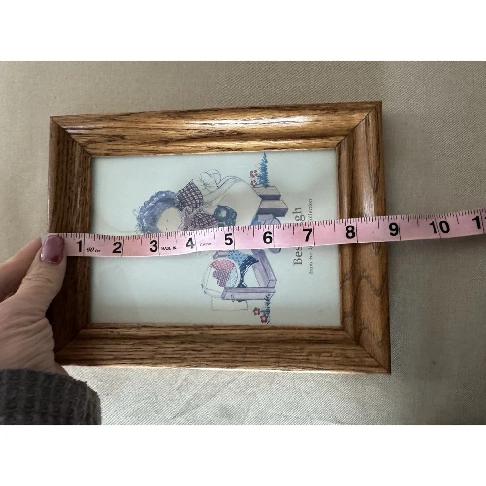 Lizzie‎ High Bess High Framed Art Print Primitive Country Folk Doll Decor 7x9